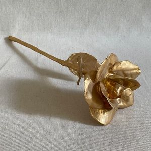 Vintage Gold Dipped Rose Stem